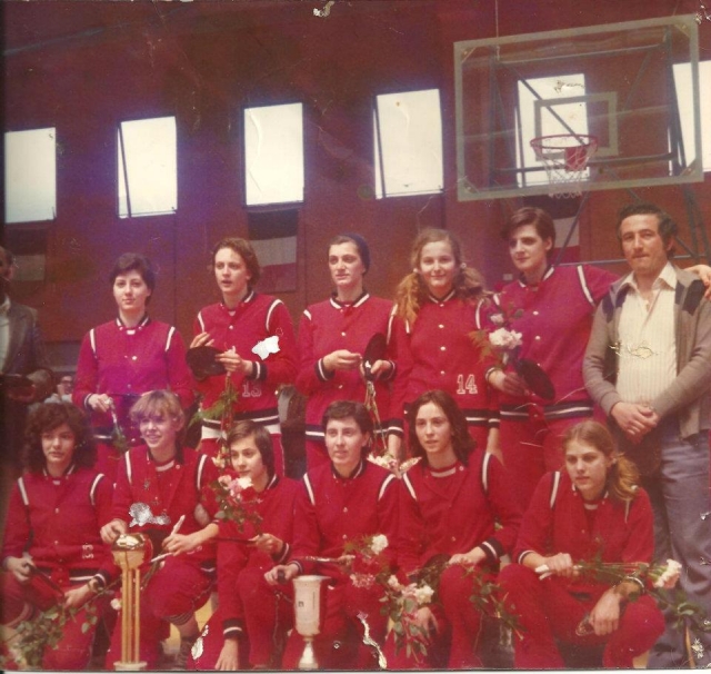 Standa formazione cadette Campione d'Italia 1972. Si riconoscono Andreani, Pedrazzini, Guglielmini e Cornelli.
